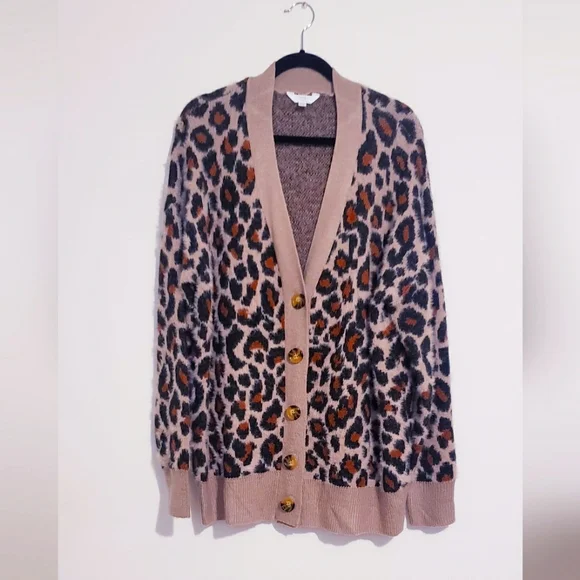 Leopard print Cardigan Size XL - Picture 3 of 7